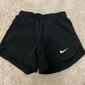 black nike running shorts